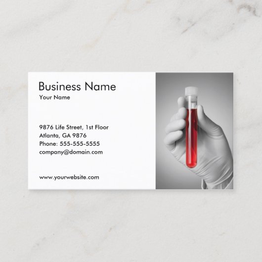 血液検エレガント査医 名刺 (正面)