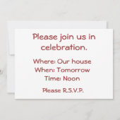 血液滴セット 招待状 (裏面)