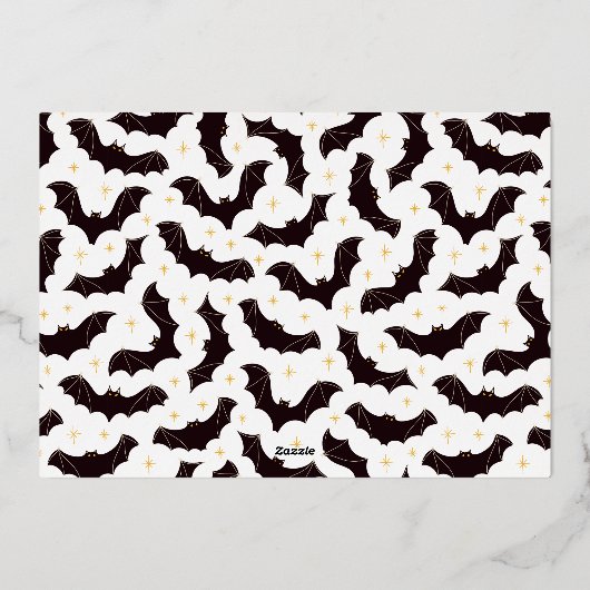 血液滴下ハッピーハローウィン写真 箔シーズンカード (裏面)