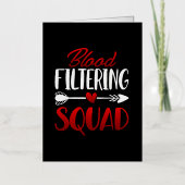 血液濾過チーム – 腎透析登録 箔グリーティングカード (正面)