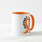 血液癌白血病オレンジとの闘いを支持する マグカップ (正面右)