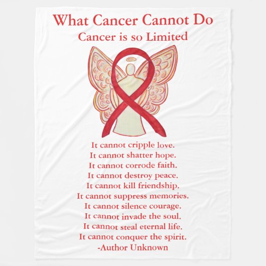 血液癌赤認識度帯フリースブランケット フリースブランケット (正面)