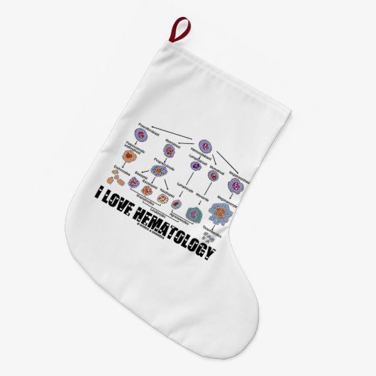 血液細胞系を好む ラージクリスマスストッキング (正面 (吊り時))