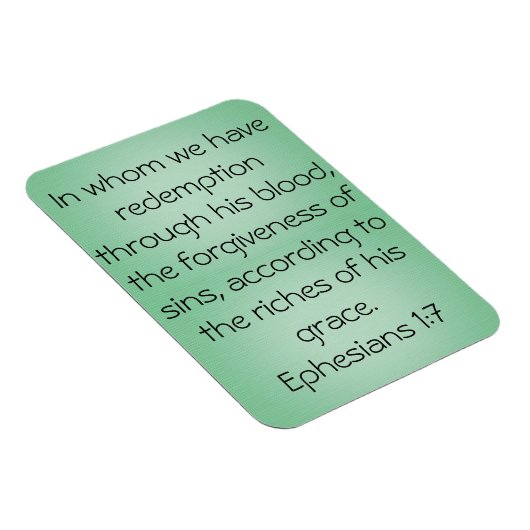 血液聖なる書物、 経典エペソ1:7磁石 マグネット (右側)