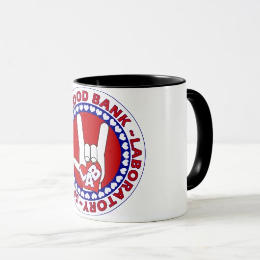 血液銀行の専門研究所の技術の愛 マグカップ (正面右)