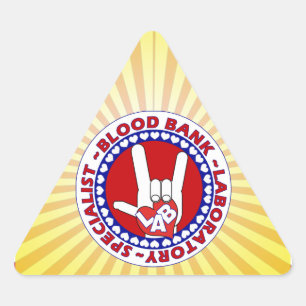 血液銀行の専門研究所の技術の愛 三角形シール