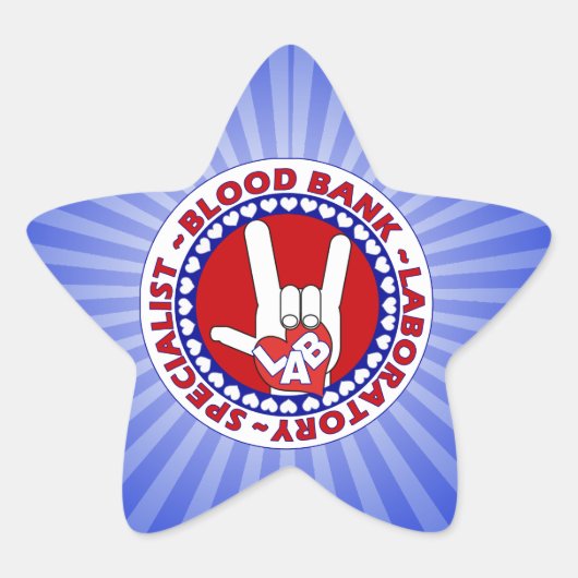 血液銀行の専門研究所の技術の愛 星シール (正面)