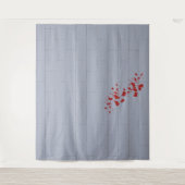 血液飛散ブロック壁ハロウィーン背景 タペストリー (正面)