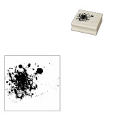 血液(ばちゃばちゃ)跳ねるハロウィンホラーレッドインク ラバースタンプ (押印)