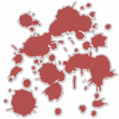 血液(ばちゃばちゃ)跳ねるヘーターハロウィン シール (正面)