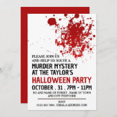 血液（ばちゃばちゃ）跳ねる殺人謎ハローウィンパーティ 招待状 (正面/裏面)