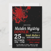 血液(ばちゃばちゃ)跳ねる殺人謎誕生日ディナー 招待状 (正面)