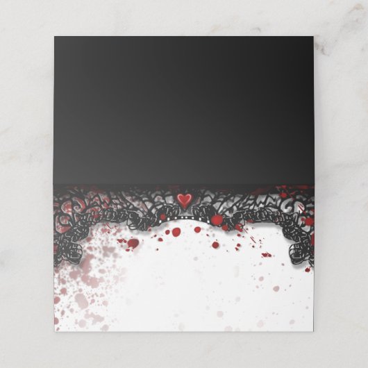 血液（ばちゃばちゃ）跳ねる空白のパック座席表 プレイスカード (外部開封)