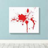 血液（ばちゃばちゃ）跳ねる血創傷出血ハロウィーン キャンバスプリント (インサイチュ (ウッドフロア))