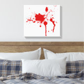 血液（ばちゃばちゃ）跳ねる血創傷出血ハロウィーン キャンバスプリント (インサイチュ (寝室))
