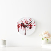 血液（ばちゃばちゃ）跳ねる3 ラウンド壁時計 (ホーム)