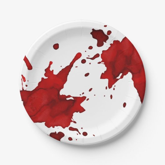 血液（ばちゃばちゃ）跳ねる ペーパープレート (正面)