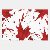 血液（ばちゃばちゃ）跳ねる ラッピングペーパーシート (正面)