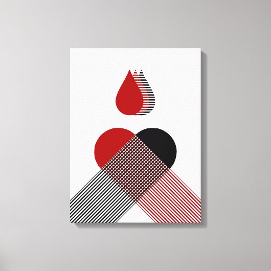 血液 キャンバスプリント (正面)