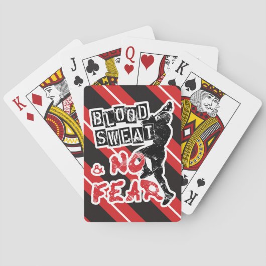 血液、汗、および恐怖なしラクロスカード トランプ (裏面)