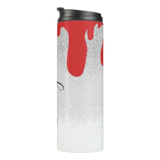 血滴下スパークモノグラムの名 タンブラー (回転右)