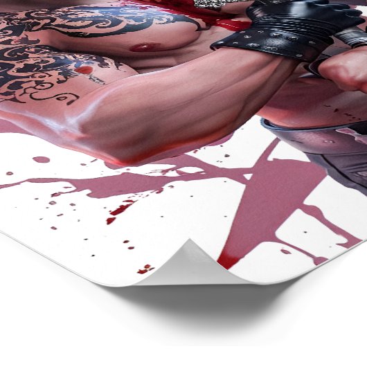 血男性ヴァンパイア戦士ポスターアート ポスター (角)