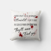 血痕は紅い 暗い殺人事件の謎 クッション (正面)