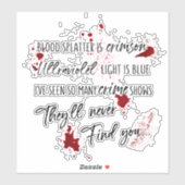 血痕は紅い 暗い殺人事件の謎 シール (シート)