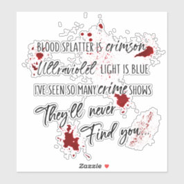 血痕は紅い 暗い殺人事件の謎 シール