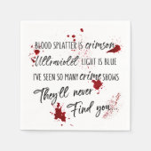 血痕は紅い 暗い殺人事件の謎 スタンダードカクテルナプキン (正面)