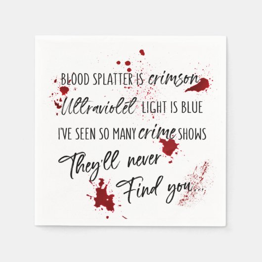 血痕は紅い 暗い殺人事件の謎 スタンダードカクテルナプキン (正面)