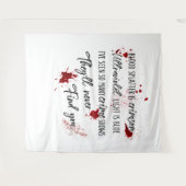 血痕は紅い 暗い殺人事件の謎 タペストリー (正面(横))