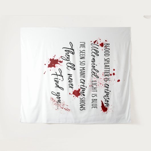 血痕は紅い 暗い殺人事件の謎 タペストリー (正面(横))