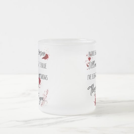 血痕は紅い 暗い殺人事件の謎 フロストグラスマグカップ (中央)