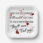 血痕は紅い 暗い殺人事件の謎 ペーパープレート (正面)