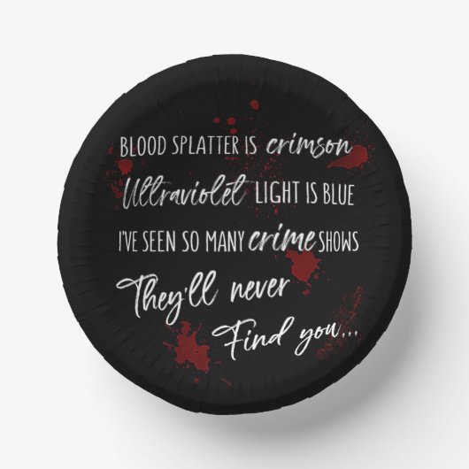 血痕は紅い 暗い殺人事件の謎 ペーパーボウル (正面)