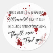 血痕は紅い 暗い殺人事件の謎 ラウンドシール (正面)