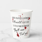 血痕は紅い 暗い殺人事件の謎 紙コップ (裏面)