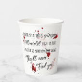 血痕は紅い 暗い殺人事件の謎 紙コップ (正面)