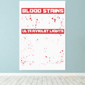 血痕は赤い紫外線は青H キャンバスプリント (インサイチュ (ウッドフロア))