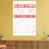 血痕は赤い紫外線は青H キャンバスプリント (インサイチュ (リビング))