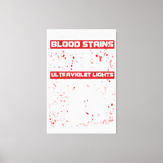 血痕は赤い紫外線は青H キャンバスプリント