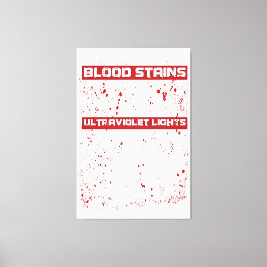 血痕は赤い紫外線は青H キャンバスプリント (正面)