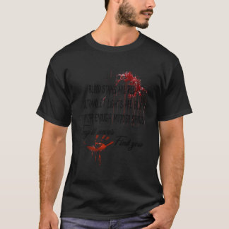 血痕は赤い 紫外線は青い H Tシャツ