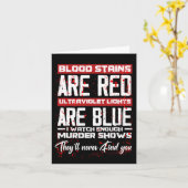 血痕は赤い 紫外線は青いH カード (黄色い花)