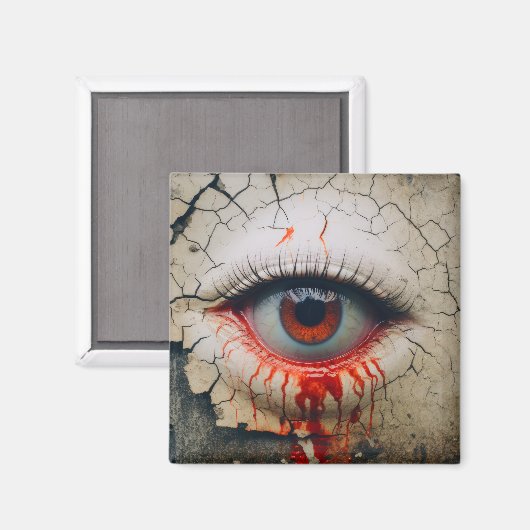 血磁石を叫ぶハロウィーン片目 マグネット (正面/裏面)