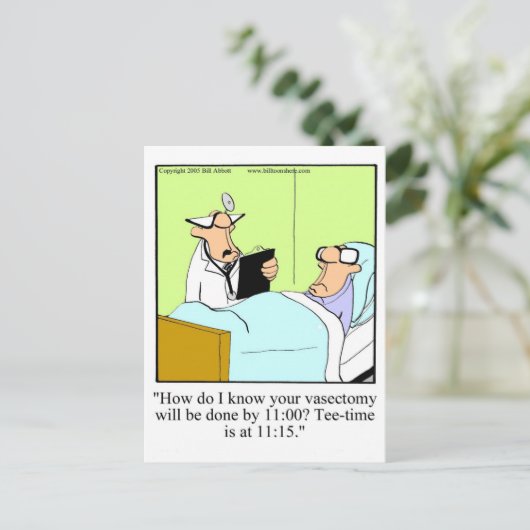 血管おもしろい切除はがき ポストカード (スタンド正面)