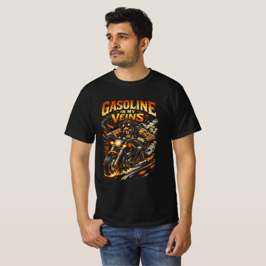 血管にガソリン - ワイルドライダー Tシャツ (正面フル)