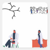 血管アクセスナースステッカーパック – 血管Acce スクエアシール (正面)