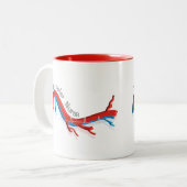 血管ユニークナース贈与 ツートーンマグカップ (正面左)